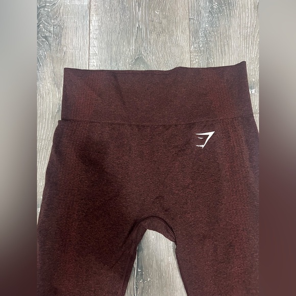 Gymshark Vital Seamless Burgundy Leggings - Picture 3 of 7